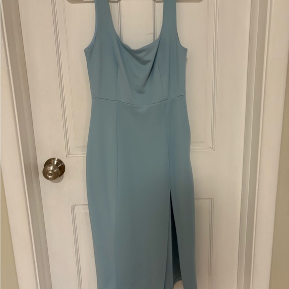 Showpo. Dresses & Skirts - Showpo Green Sheath Midi Dress with Slit